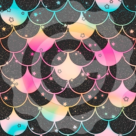 NEW MERMAID SCALES TWO PIECE BATHING SUIT - Picture 2 of 2